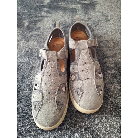 Earth Origins Effie Mary Jane Shoes Womens 11 Grey Adjustable ‎ Outdoor Comfort - Picture 3 of 13